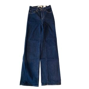 Aritzia Remy Hi‎ Rise Relaxed Dark Blue Denim Jeans Women's Size 24W